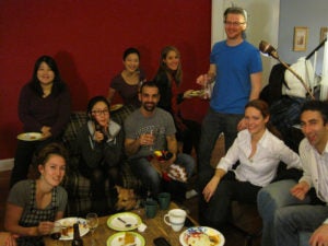 MSFS students at international thanksgiving feast