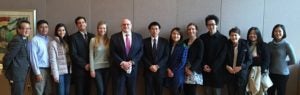 MSFS Students with Ambassador Richard Armitage