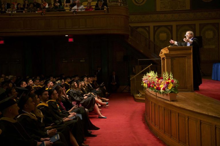 Tony speaking to MSFS graduates at tropaia