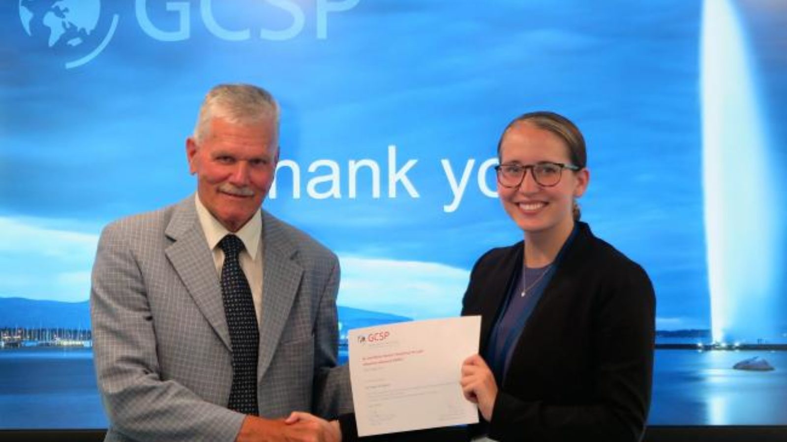 GCSP giving out award