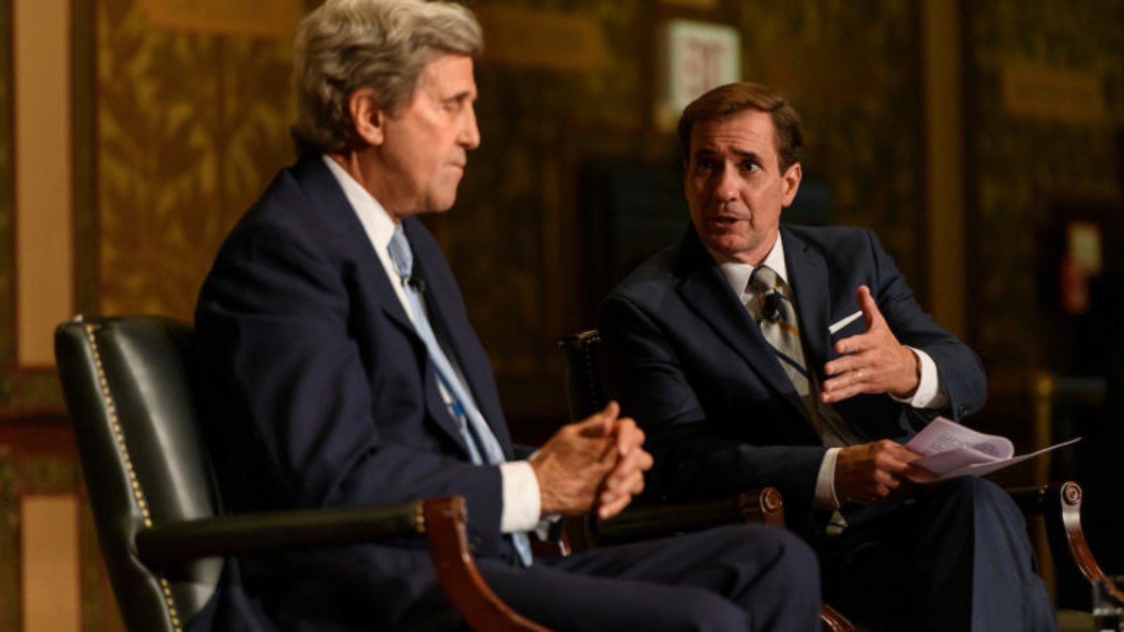 Admiral John Kirby with John Kerry
