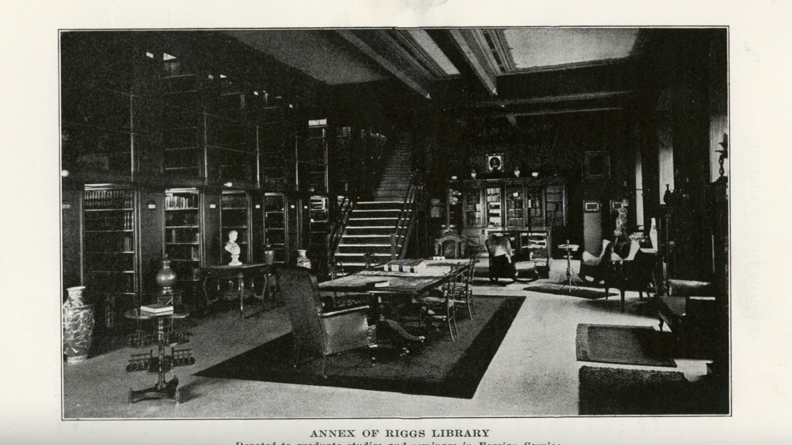 Riggs library used for MSFS students 1931