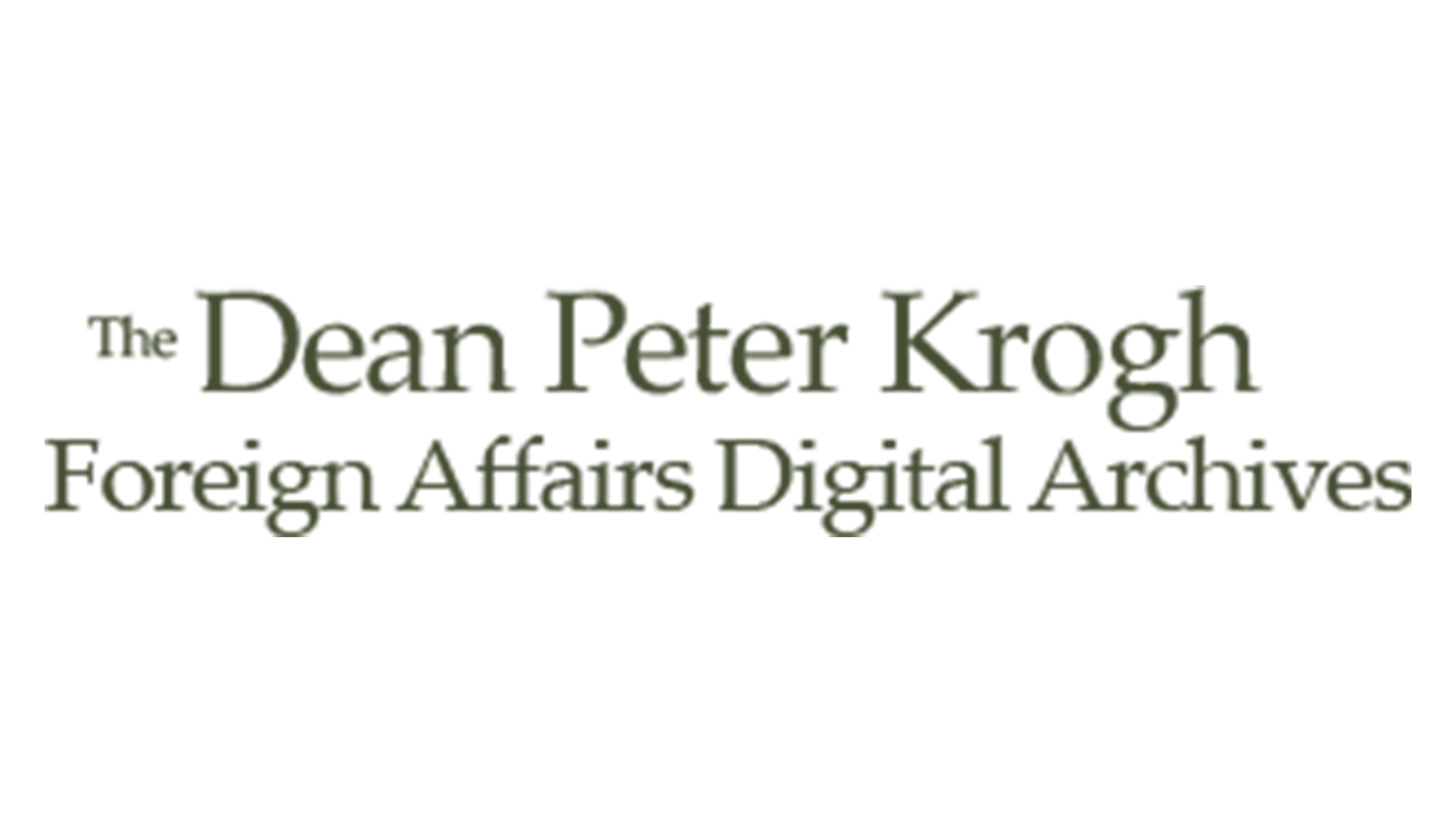 Logo of the Dean Peter Krogh Foreign Affairs Digital Archives Videos